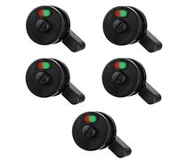 Lot de 5 serrures de porte de toilettes - Serrure de porte d'intimité - Indicateur de confidentialité - Serrure de porte pour salle de bain, WC public, toilettes publiques, porte de partition de