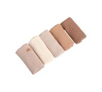 Lot de 5 serviettes à salive Serviette de visage Gant de toilette pour mouchoir de poche pour bébé Respirant Carré Serviette de soins pour bébé Fournitures d'alimentation pour bébé