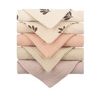 Lot de 5 serviettes de toilette multi-usage pour bébé - En coton - Haute absorption de la transpiration