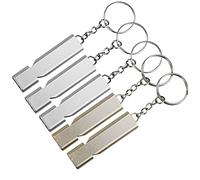 Lot de 5 sifflets d'urgence avec porte-clés - Pour l'école, la gym, l'extérieur, le camping, la pêche, la randonnée, la chasse, la sauvetage des vies en cas d'urgence