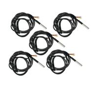 Lot de 5 sondes de capteur haute précision résistantes à l'eau pour Raspberry Pi DIY - Sonde en acier inoxydable (6 x 50 mm) câble de 100 cm -55 °C pour une résolution de 125 °C 9-12 bits