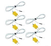 Lot de 5 sondes thermocouple de type K 1 m Câble de capteur -50 à 400 °C Haute résistance pour instruments de thermomètre de type K