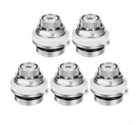 Lot de 5 soupapes d'échappement automatiques pour radiateur avec fonctionnement double mode, ventilation continue et libération rapide manuelle pour applications de radiateur et chaudière