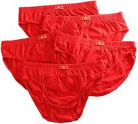 Lot De 5 sous-vêtements en Coton Rouge pour Hommes, Slips Respirants en U Convexes, Taille Moyenne, Doux, Grande Taille XXXL XXXXL, A40, Europe S Asial XL