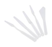 Lot de 5 spatules en plastique pour artistes et peintres - Outil de peinture adapté pour la pâte à modeler, la peinture acrylique, la gouache et la peinture à l'huile
