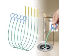 Lot de 5 spirales de débouchage pour canalisations, 90 cm Déboucheur d'évier, Déboucheur Evier pour évier - Pour évier de Cuisine, Baignoire, Égouts, Lavabo, Toilettes- Vert