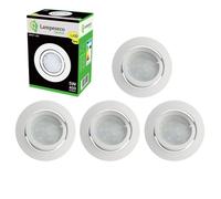 Lot de 5 Spot Led Encastrable Blanc Orientable - LAMPESECOENERGIE - 5W - Blanc Chaud - 400 Lumens