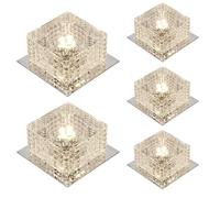 Lot de 5 Spots Encastrés Carrés à LED Cristal Style Moderne Et Épuré