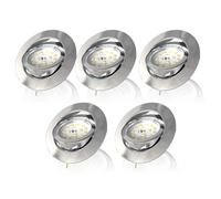 Lot de 5 spots LED encastrables dimmable 230V lamp plafond à encastrer 5,5W plat