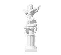 Lot de 5 statues romaines en résine sur pied - Figurines élégantes pour la photographie à la maison - Accessoires pour le salon et le jardin - KzW854 (blanc, 13,2 cm)