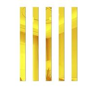 Lot de 5 stickers décoratifs effet miroir 1 m, autocollants for murs, carrelages, bordures plafond, bandes décoratives 3D, muraux for fond télévision(Gold,1mx5cm)