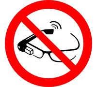 Lot de 5 Stickers Interdiction de Porter des Lunettes Connectées P044 ISO 7010 Ø 10 cm - Autocollants de Signalisation de Sécurité - Résistant Intérieur Extérieur