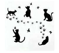 Lot de 5 stickers muraux amovibles en vinyle motif chat noir Pat' Patrouille pour chambre à coucher, salon, décoration d'intérieur