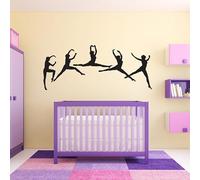 Lot de 5 stickers muraux amovibles Motif ballerine 138 x 57 cm