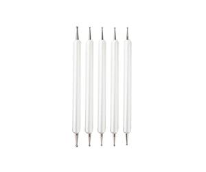 Lot de 5 stylets à bille à double extrémité pour mandala, peinture sur roche, gaufrage, poterie, argile, nail art