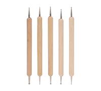 Lot de 5 Stylets de Gaufrage à Double Extrémité pour un Stylet pour Papier de Transfert de Carbone, Peinture Rupestre, Mandala, Poterie, Artisanat D'argile, Art de Gaufrage