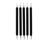 Lot de 5 stylets de gaufrage avec différentes tailles - Outils de pointillage mandala, stylo de gaufrage, outils de gravure à pointe sèche, outils d'artisanat, gaufrage (couleur : noir)