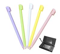 Lot de 5 stylets de rechange en plastique pour Nintendo DS - Mini stylets colorés élégants pour écran tactile compatible avec Nintendo NDS, NDSI (violet clair, blanc, jaune, vert, rose)