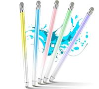 Lot de 5 stylets pour écrans tactiles avec pointe en fibre de haute précision pour iPad, iPhone, Android, tablette et tous les appareils à écran tactile universels