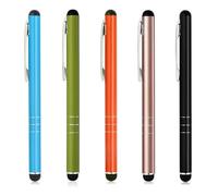 Lot de 5 stylets pour iPhone Samsung Galaxy Xiaomi Redmi Google Pixel Motorola Nothing Phone Tablettes et tous les écrans tactiles Bleu, Orange, Vert, Or, Noir