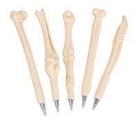 Lot de 5 stylos à bille en forme d'os pour amis, médecin, infirmière ou étudiant