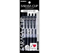 Lot De 5 Stylos À Bille Gel P - Jj15 - Bk5 Sarasa Noir 0,5