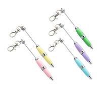 Lot de 5 stylos à bille lisses avec porte-clés 1,0 mm