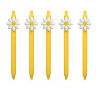Lot de 5 stylos à bille rétractables rechargeables à encre noire pour bureau, journal, note, soins infirmiers, appréciation des bénévoles