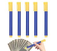 Lot de 5 stylos à billet pour faux billets, stylos de vérification de fausse monnaie, testeur de perte d'argent, stylo détecteur de faux billets