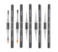 Lot de 5 stylos à dessin en métal à double pointe pour artistes, écriture lisse, outils de croquis pratiques pour l'école