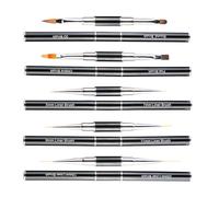 Lot de 5 stylos à double extrémité en métal pour le dessin et l'écriture, fournitures artistiques scolaires