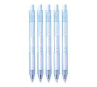 Lot de 5 stylos à encre gel à séchage rapide rétractables de 0,5 mm pour journal, prise de notes, fournitures scolaires et de bureau recyclables