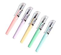 Lot de 5 stylos à encre gel de 0,5 mm à séchage rapide pour écrire, journal, bureau, fournitures scolaires pour journal de poche, bloc-notes