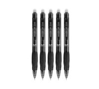Lot de 5 stylos à encre gel effaçable avec prise en main triangulaire et rétractable Pointe de 0,5 mm pour journal intime et prise de notes Bleu/noir