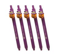 Lot de 5 stylos à encre gel pour Halloween, fournitures scolaires, fournitures de bureau pour adultes, étudiants, fournitures de fête d'Halloween, stylos d'activités scolaires