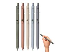 Lot de 5 stylos à encre gel pour journal intime - Encre noire à pointe fine - Doux au toucher - Stylos d'écriture lisses - Stylos à encre gel rétractables à séchage rapide pour journal intime, prise