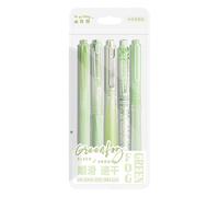 Lot de 5 stylos à encre gel rechargeables rétractables à séchage rapide, pointe de 0,5 mm, prise en main confortable pour écrire, journal, stylo gel fin pour examens et bureau