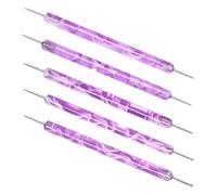 Lot de 5 stylos à ongles multifonction en acier inoxydable pour salon, maison, quotidien, studio, amateurs, femmes, mère, professionnels