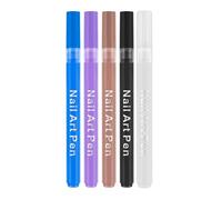 Lot de 5 stylos artistiques à pointe pour graffiti, pointillés, dessin, peinture, pinceau pour manucure et beauté