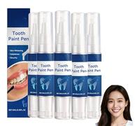 Lot de 5 stylos de blanchiment des dents instantané, produit de blanchiment des dents, couleur blanche, anti-taches jaunes, formule douce et sûre, facile à utiliser et portable