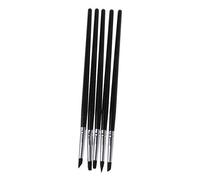 Lot de 5 stylos de façonnage d'argile en silicone pour sculpter la cire, la peinture, la poterie - Outil avec poignées - Embouts souples - Plateau en résine