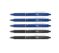 PILOT - 5 FriXion Ball Clicker - Stylo Effaçable Rétractable | Encre Thermosensible - Grip Ergonomique - Écriture Fluide, Propre, Sans Ratures - 3 Bleu, 2 Noir - Pointe Moyenne 0,7mm