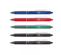Lot De 5 Stylos Frixion Ball Clicker Pointe Moyenne 0.7mm Bleu Rouge Noir Vert Pilot
