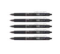 Lot de 5 stylos FriXion Ball Clicker pointe moyenne 0.7mm noir Pilot