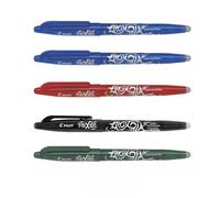 Pilot - Stylo FriXion Ball 0,7 mm - Rechargeable & effaçable - Lot de 5 (2B/1N/1R/1V)