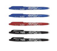 Pilot – Stylo FriXion Ball effaçable à encre thermosensible – Lot de 5 (2 bleus, 2 noirs, 1 rouge)