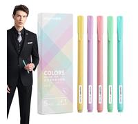 Lot de 5 stylos gel colorés à colorier, à séchage rapide, accessoires de journalisation pour étudiants, stylos de scrapbooking pour adultes, papeterie pour étudiants