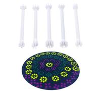 Lot de 5 stylos mandala à double extrémité en forme de pétale - Outils de peinture à pois pour peinture sur roche, argile, gaufrage, mandala et projets d'artisanat