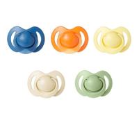 Nuby Lot de 5 sucettes orthodontiques en silicone 18-36 mois 3 modèles 2 phosphorescentes Sans BPA