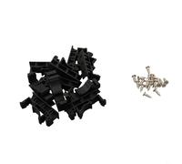 Lot de 5 supports adaptateurs de montage sur rail DIN PCB pour systèmes de rail C45 35 mm compatibles DIN 35 mm Supports en plastique pour câblage de panneau de commande (noir)